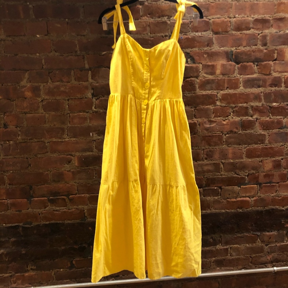 Urban Outfitters Positano Tie-Shoulder Midi Dress